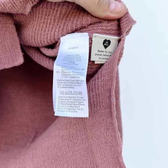 Madewell Pink Knit V-Neck Slouchy Cardigan Big Button Sweater Small Cozy Fit - Picture 8 of 8